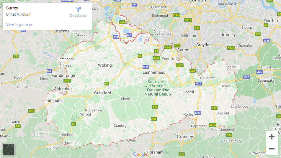 Surrey - Inshutters Maps