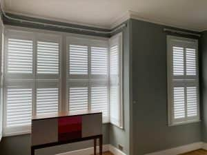 Tier-on-Tier Hardwood shutters Closed