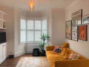 Living Room Bay Window Shutters